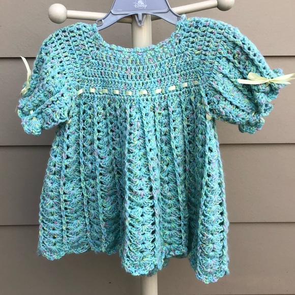 Hand-crocheted pullover sweater. - Picture 3 of 4